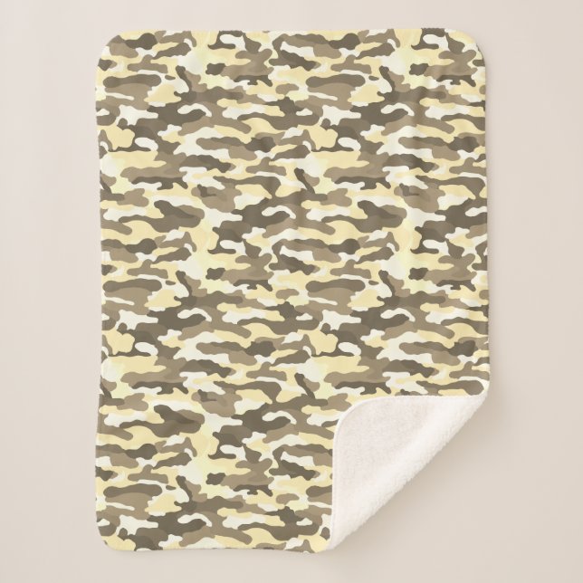 Desert Camouflage Sherpa Blanket (Front)