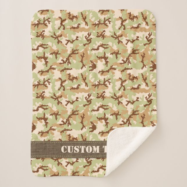 Desert Camouflage Sherpa Blanket (Front)