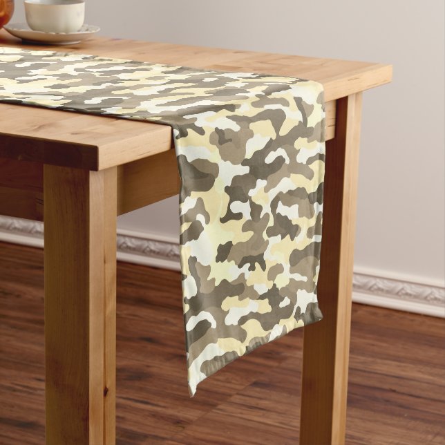 Desert Camouflage Short Table Runner (In Situ)