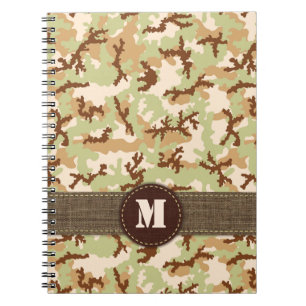 Desert camouflage spiral notebook