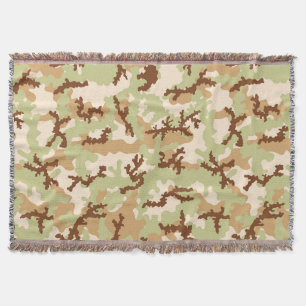 Desert camouflage throw blanket