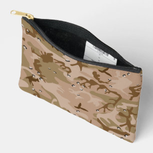 Desert Camouflage With Pebbles, Military, Army Accessory Pouch