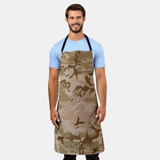 Desert Camouflage With Pebbles, Military, Army Apron (Worn)