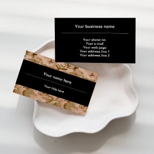 Desert Camouflage With Pebbles, Military, Army Business Card