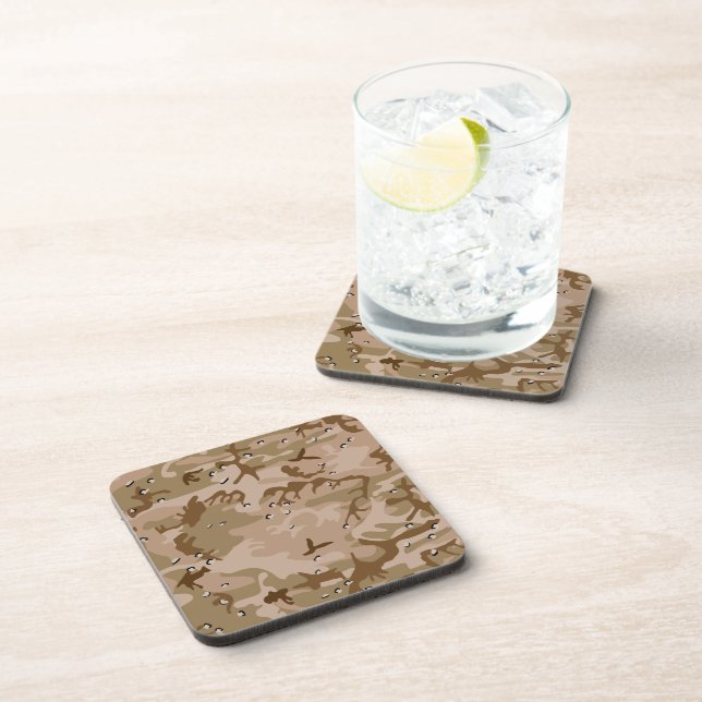 Desert Camouflage With Pebbles, Military, Army Coaster (Right Side)
