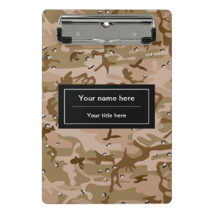 Desert Camouflage With Pebbles, Military, Army Mini Clipboard