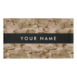 Desert Camouflage With Pebbles, Military, Army Name Tag