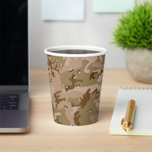 Desert Camouflage With Pebbles, Military, Army Paper Cups