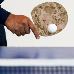 Desert Camouflage With Pebbles, Military, Army Ping Pong Paddle