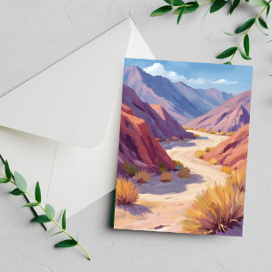 Desert Canyon Nature Watercolor Painting Card