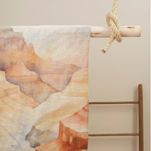 Desert Canyon Watercolor Bath Towel