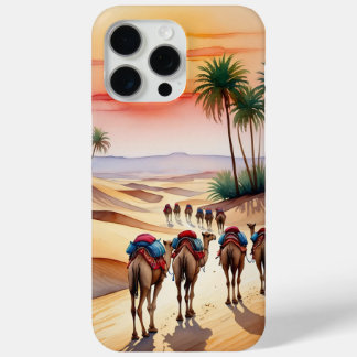 Desert Caravan at Sunset – Nomadic Adventure iPhone 15 Pro Max Case