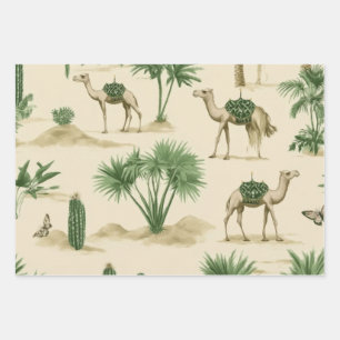 "Desert Caravan Gift Wrap" Wrapping Paper Sheet