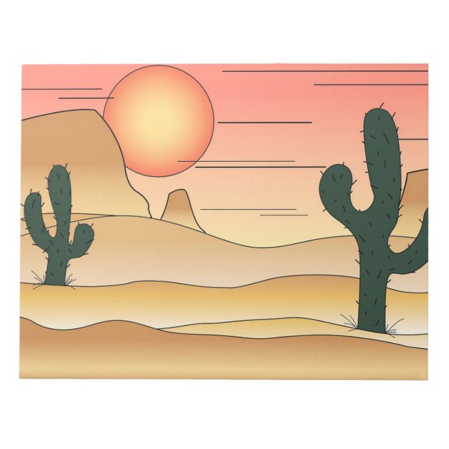 Desert Cartoon Notepad (Front)