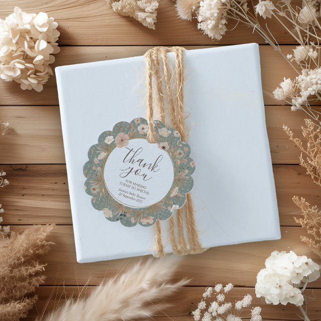 Desert Chic Baby Shower Favour Tags (Let us take the prickles out of your party planning with this “sand-tastic” desert chic design.)