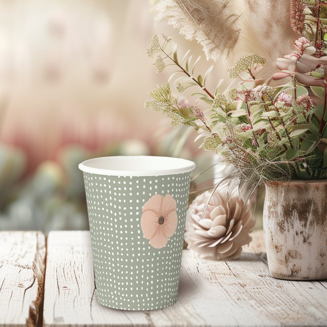 Desert Chic Baby Shower Paper Cups (Let us take the prickles out of your desert-chic party planning with this cactus cup,)