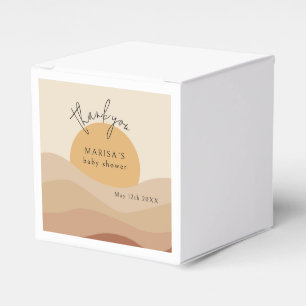 Desert Chic Boho Earthy Baby Shower Welcome Favour Box
