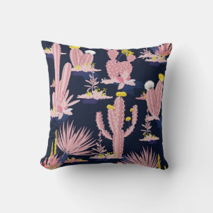 Desert Chic: Pastel Cactus Bloom Cushion
