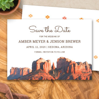 Desert Chic Sedona Save The Date Invitation
