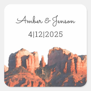 Desert Chic Sedona Wedding Sticker