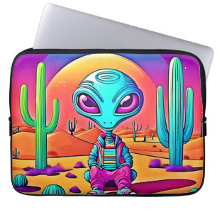 Desert Chillin' Alien Art Laptop Sleeve