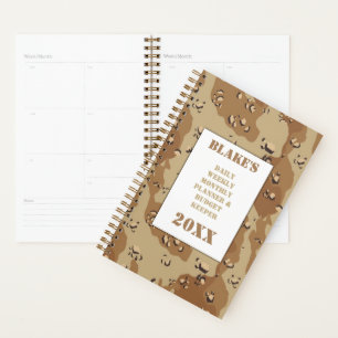Desert Choco Chip Camouflage Daily Budget Planner