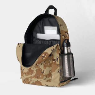 Desert Chocolate-Chip Military Camouflage  Printed Backpack