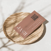 Desert Clay Wedding QR Code RSVP