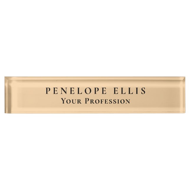 Desert Color Unique Original Classic Professional Nameplate (Front)