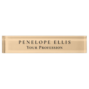 Desert Color Unique Original Classic Professional Nameplate
