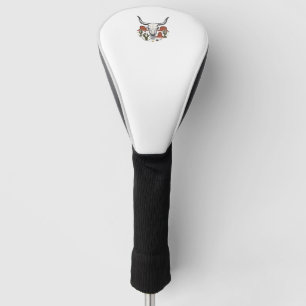 Desert Cow Skull Vintage Southwest Cactus Art Golf Head Cover