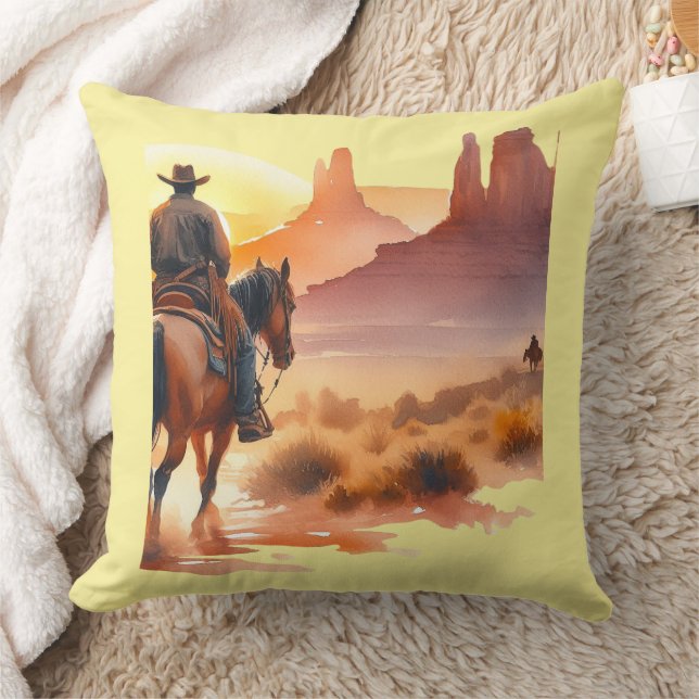 Desert Cowboy  Cushion (Blanket)