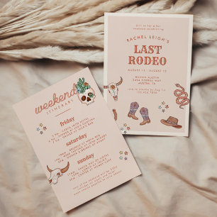 Desert Cowgirl Bachelorette Weekend Invitation