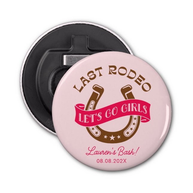 Desert Cowgirl Last Rodeo Bachelorette Party  Bottle Opener (Front)