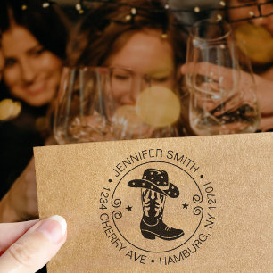 Desert Cowgirl Last Rodeo Bachelorette Party Rubber Stamp