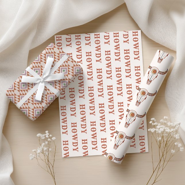 Desert Cowgirl Last Rodeo Wrapping Paper Sheets (Creator Uploaded)