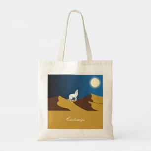 Desert Coyote Howling Full Moon Thunder_Cove Tote Bag