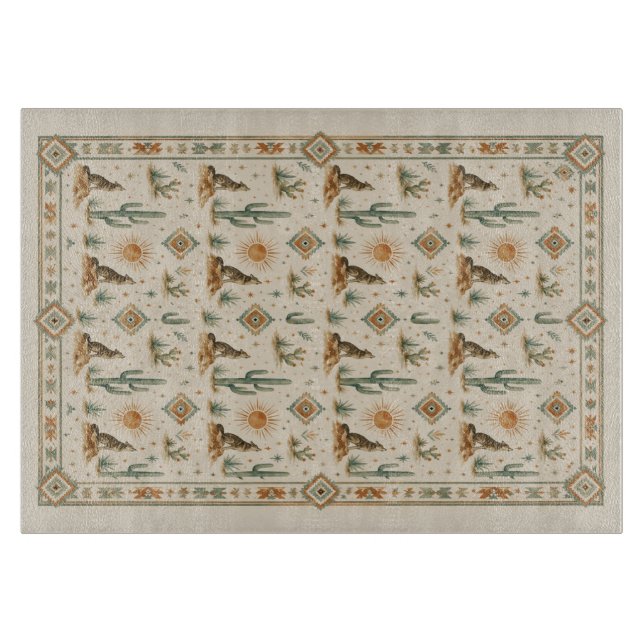 Desert Coyote Southwest Kitchen Style Cutting Board (Front)
