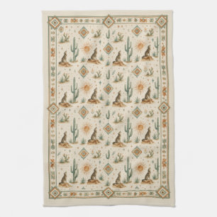 Desert Coyote Southwest Kitchen Style Tea Towel