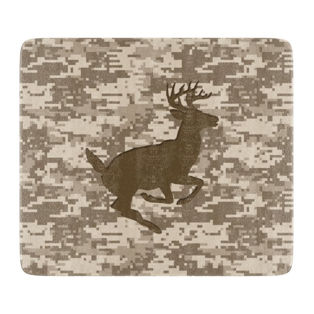 Desert Digital Camouflage Deer Camo Pattern Cutting Board (Front)