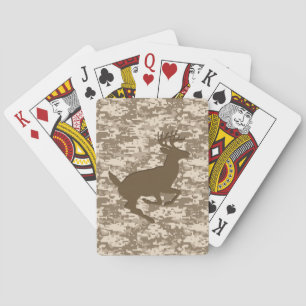 Desert Digital Camouflage Deer Camo Pattern Playing Cards