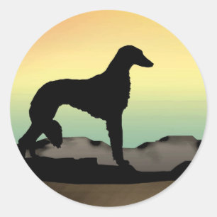 Desert Dog Saluki Classic Round Sticker