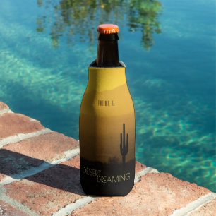 Desert Dreams Golden Sunset Cactus Phoenix Arizona Bottle Cooler