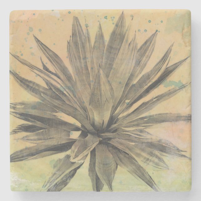 Desert Dreams | Green Plant Stone Coaster (Front)