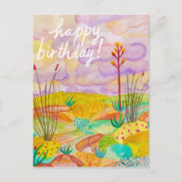 Desert Dreams Watercolor New Mexico Birthday