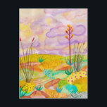 Desert Dreams Watercolor New Mexico CUSTOM Postcard<br><div class="desc">Watercolor painting inspired by a visit to New Mexico. Hand painted by me for you. Add or edit your own text if you like to customise it. Be sure to check out my shop for more fun stuff!</div>