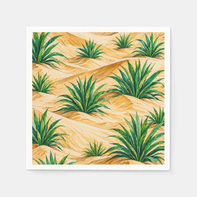 Desert Dunes Agave Pattern Napkin (Front)