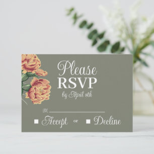 Desert Elegant Flowering Cactus RSVP Card