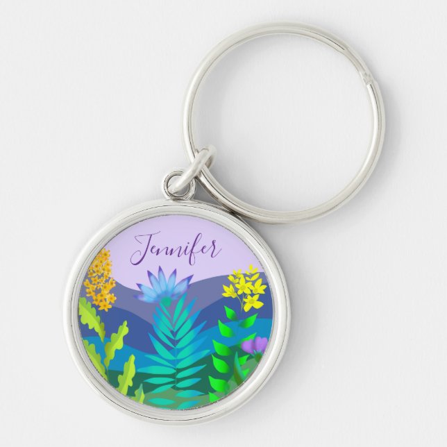 Desert flowers key ring (Front)