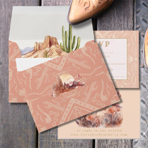 Desert Flowers Western Wedding RSVP Envelope